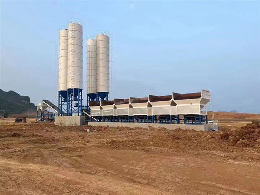 อุปกรณ์โรงงานผสมดินซีเมนต์ต่อเนื่อง 500TPH สำหรับการก่อสร้างถนนในเมือง