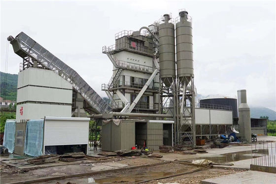 120TPH โรงผสมยางมะตอยแบบอยู่กับที่แบบอัตโนมัติ การปกป้องสิ่งแวดล้อม